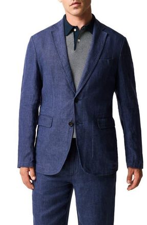 Rodd & Gunn Resort Linen Jacket in Navy at Nordstrom, Size Xxx-Large