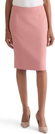 Kasper Stretch Crepe Slim Skirt in Tearose at Nordstrom, Size 12