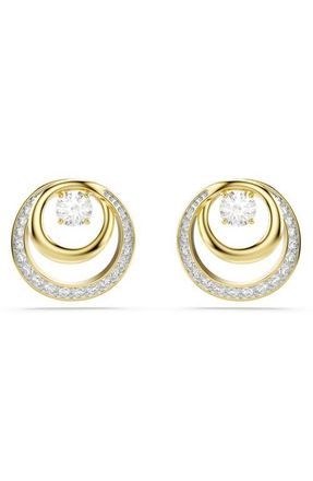 Swarovski Hyperbola Drop Earrings in White/Gold at Nordstrom
