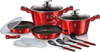 Berlinger Haus Berlinger Haus - Juego De Ollas Y Sartenes Bh-7057 Color Burdeos
