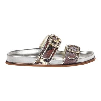 Baldinini Python Print Mule - female - Baldinini - Sliders - Multicolor - 4 1/2 UK - Shoes