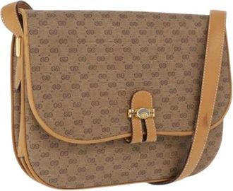 Gucci Pre-owned Plastic Cross Body Bag - Dames - Vintage Schoudertas - Beige - ONE Size - Vintage