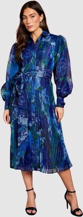 Coast Floral Organza Shirt Dress in Blue at Nordstrom, Size 10