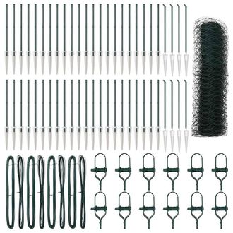 Berkfield Home Hexagon Fence Green 0.8x100 m Steel
