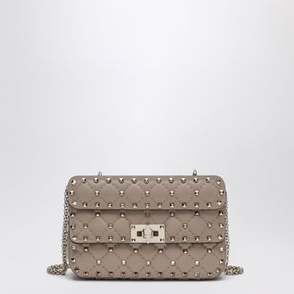 Valentino Garavani Mini Rockstud Spike top-handle bag in powder pink leather
