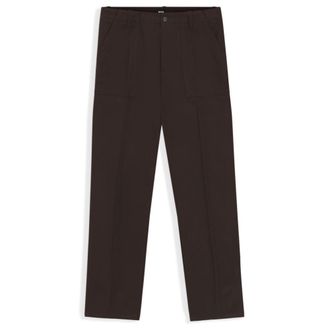 BOSS Twill-cotton trousers with relaxed fit