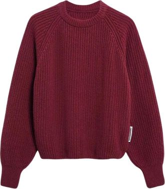 Armedangels Kaagi Rib Knit Sweater - Dames - Ronde hals truien - Rood - S - Katoen - Truien & Vesten