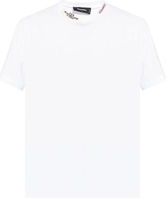 Dsquared2 Gelaagde Poplin Shirt - Heren - T-shirts - Wit - L - Katoen - Tops
