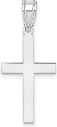 Diamond2Deal 14k White Gold Polished Cross Pendant