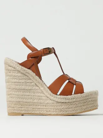 Saint Laurent Sandalo con zeppa Tribute in pelle
