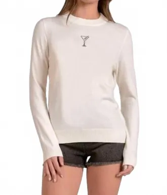 Elan Martini Sweater In White