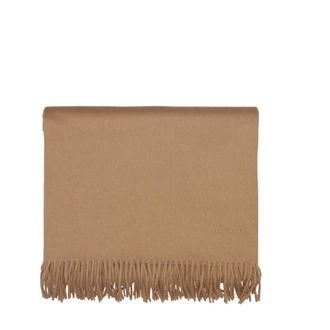 Max Mara Accessoires, Dames, Bruin, ONE Size, Kasjmier, Cashmere Logo Stole