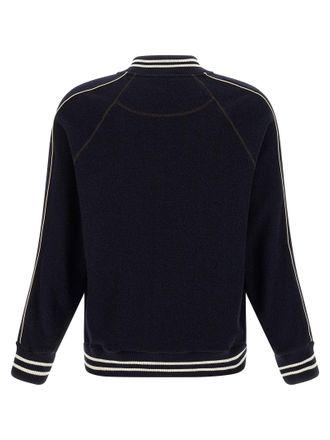 Wales Bonner Boiled Wool Bomber Jacket - Navy