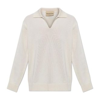 Valentino Garavani Cashmere Knitwear, female, Beige, Size: XS Cashmere Sweater