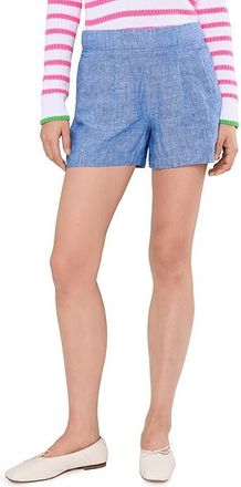 Lilly Pulitzer Captina Linen Shorts Womens Shorts Starlight Navy X Resort White : XXS 4