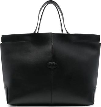 Tod's Black Di Folio Medium Tote