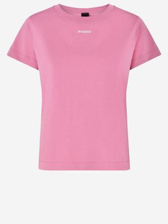 Pinko Pinko Basic Baumwoll-T-Shirt mit Logo