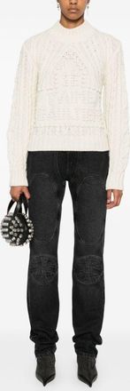 Jean Paul Gaultier Womens Padded Deatils Denim Jeans - Black Cotton - Size 27 (Waist)