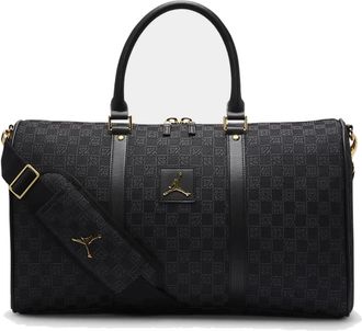 Nike Jordan Air Jordan Monogram Logo Duffel Bag Black Gold MA0759-023