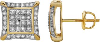LuvMyJewelry Esperanca 10K Yellow Gold Diamond Unisex Earrings - 0.24 Cts