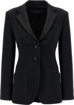 Max Mara Oreste Blazer - Dames - Blazers - Zwart - L - Leer - Jassen