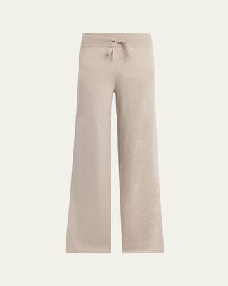 Lisa Yang Sofi Cashmere Straight-Leg Pull-On Trousers