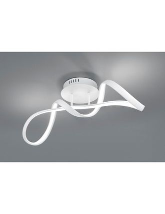 Reality Plaf&oacute;n Perugia Dise&ntilde;o Arco Blanco Led Dimmer 4000k Trio Iluminaci&oacute;n