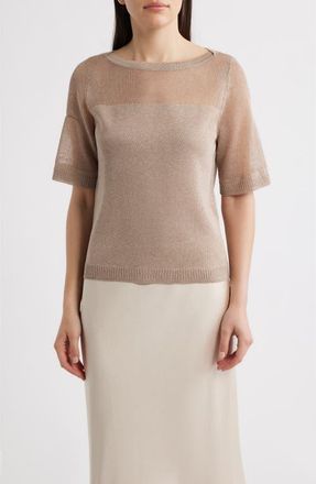 Kobi Halperin Romi Elbow Sleeve Knit Top in Natural at Nordstrom, Size Xx-Large