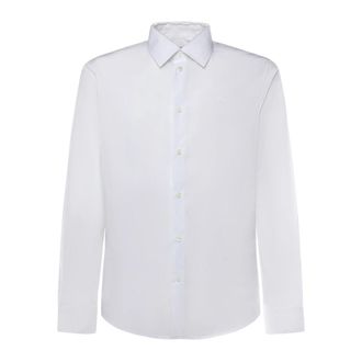 Burberry Formal Shirt - Heren - Zakelijke Overhemden - Wit - 2XL - Leer - Overhemden
