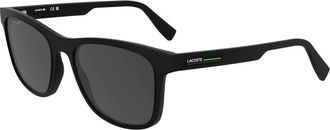 Lacoste Zonnebril L6054S Stijl Kleur 002 - Heren - Zonnebrillen - Zwart - 55 MM - Accessoires