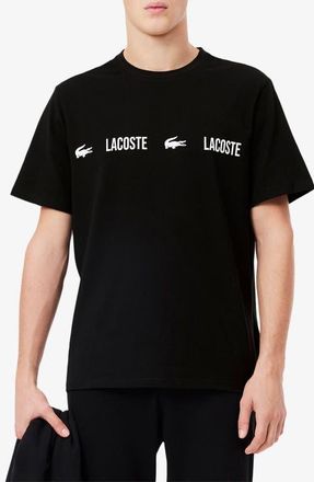 Lacoste Logo Lounge T-Shirt in Black/White at Nordstrom, Size Xxx-Large