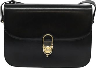 Celine Horse Carriage Black Leather Shoulder Bag (Pre-Owned)
