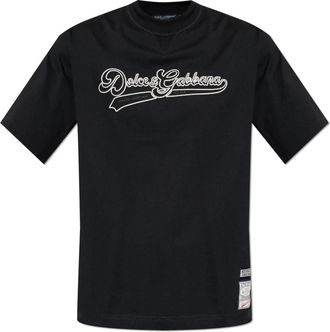 Dolce & Gabbana Logo T-Shirt - Heren - T-shirts - Zwart - S - Katoen - Tops
