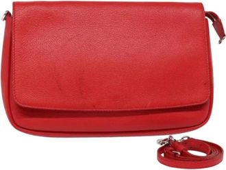 Louis Vuitton Tweedehands leren Louis Vuitton tassen - Dames - Vintage Schoudertas - Rood - ONE Size - Leer - Vintage