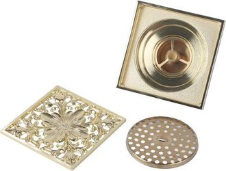 OEM Desag&uuml;e De Suelo Cuadrado Antiguo Para Ducha, Rejilla De Desag&uuml;e - Lat&oacute;n - Filtro Colador - Limpieza De Desag&uuml;es - Ba&ntilde;o/lavadero