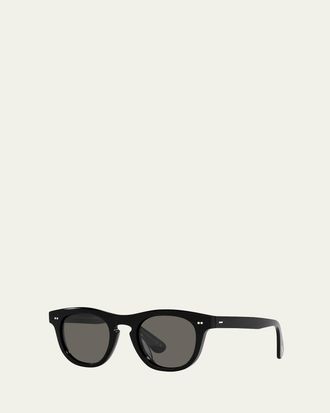 Oliver Peoples Rorke Round Acetate & Crystal Sunglasses