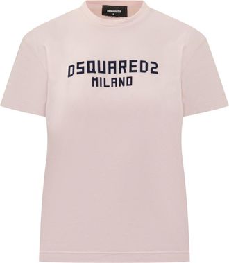 Dsquared2 Pink Logo Crew Neck T-Shirt