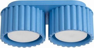 Sollux Lighting Plafone azul claro aluminio alt. 8 cm