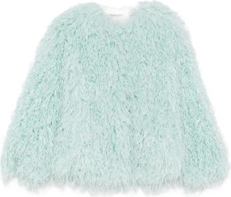 Forte_Forte wave faux-fur jacket - Green