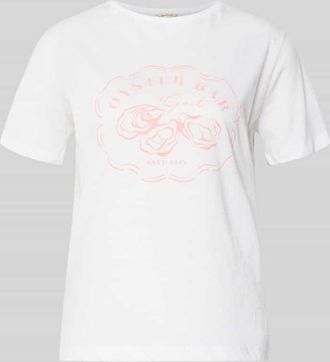 GANT T-Shirt mit Motiv-Print und Rundhalsausschnitt in Weiss, Gr&ouml;&szlig;e XXL