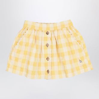 B&uacute;ho Cotton blend skirt with check pattern