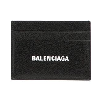 Balenciaga Black Leather Card Holder Wallet - male - Balenciaga - Wallets & Cardholders - Black - ONE SIZE - Accessories
