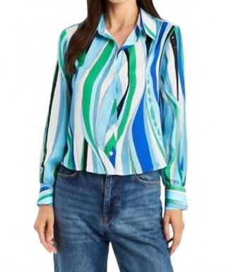 Drew Alexa Button Down Shirt In Multi