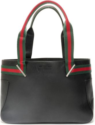 Gucci Black Leather Tote Bag (Pre-Owned)
