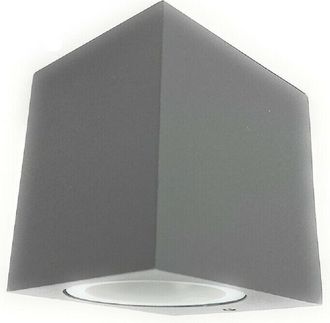 Trade Shop Trade Shop Traesio - Trade Shop - Applique A Parete Quadrato Lampada Muro Moderna Esterno Attacco Gu10 Ip65 Es54 - Grey