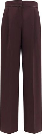 Forte_Forte Pantalones de tiro alto en Grain de Poudre - Trousers - Mujer - Rojo - M