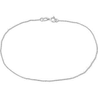 Delmar Dainty Chain Link Bracelet in White Gold at Nordstrom Rack
