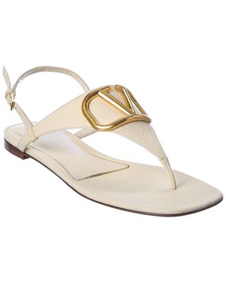 Valentino Vlogo Grainy Leather Sandal