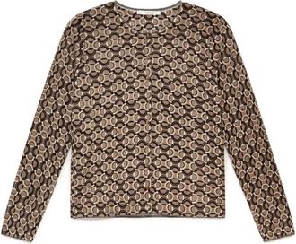 Maliparmi Maliparmi - Gebreide Cardigan met Print - Dames - Truien - Veelkleurig - Maat: XL Wol