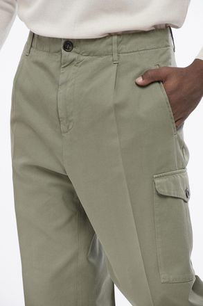 Brunello Cucinelli Pantaloni Cargo ad 1 Pince in Cotone Brunello Cucinelli